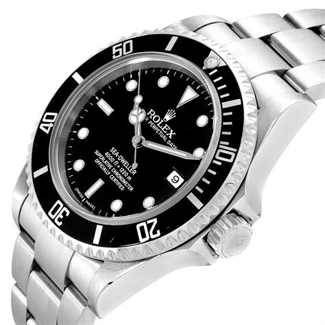 rolex sea-dweller 16600 black luminescent dial|Rolex oyster steel watch.